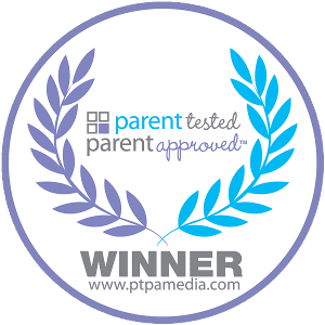Badge de gagnant du plébiscite « Testé par les Parents Approuvé par les Parents » pour le mouche-bébé électrique Nosiboo Pro.