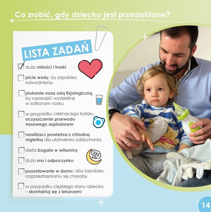 Lista rzeczy do zrobienia, gdy dziecko złapie przeziębienie